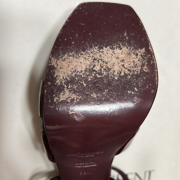 YSL Tribute Vitello Vernice Soft Heel Sandal - Picture 8 of 15